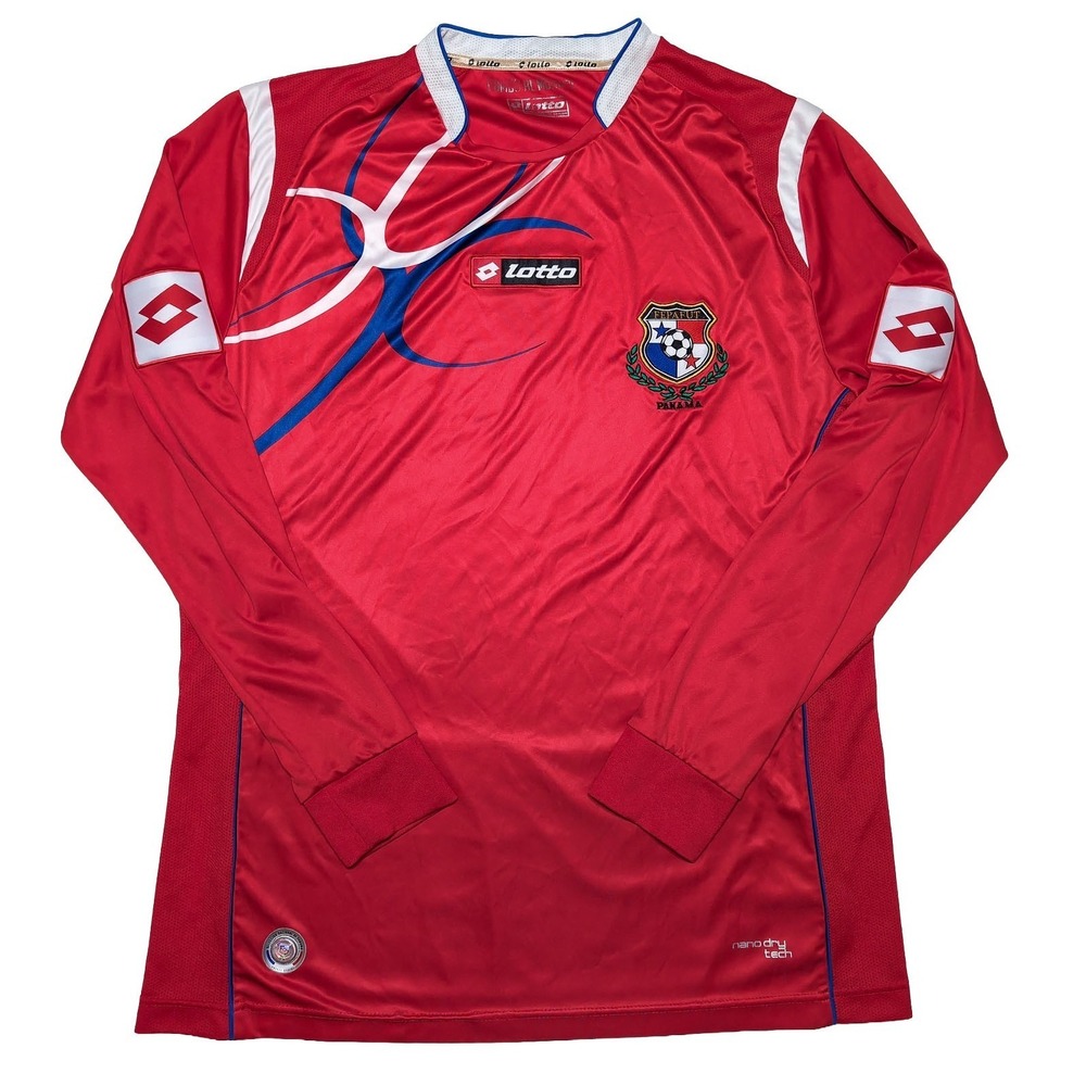 LOTTO Panama Soccer Football Long Sleeve Jersey 2013 Red Men's XL